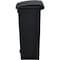 Global Industrial Plastic Rectangular Step On Trash Can, 23 Gallon, Black 641599BK - alternate 2
